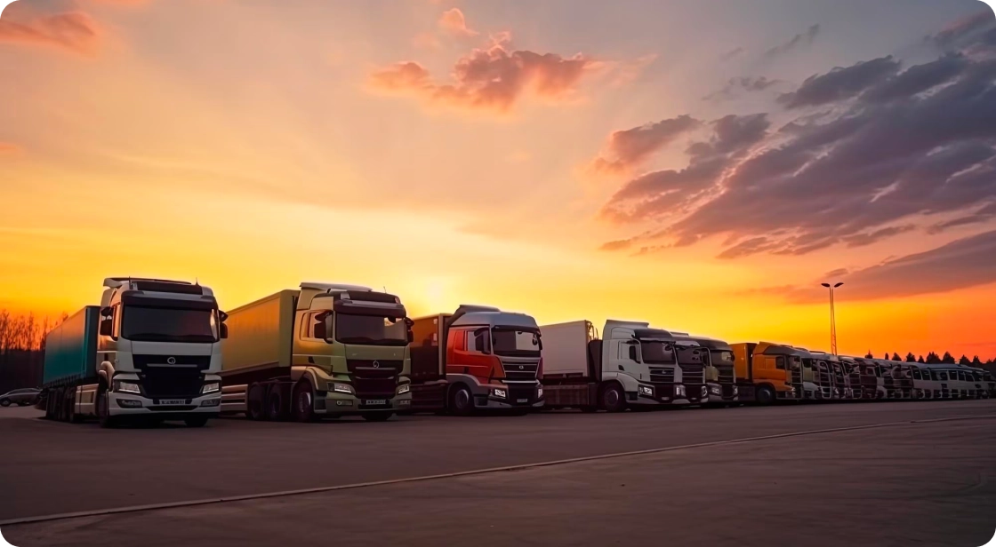 A group of truck for logistic service